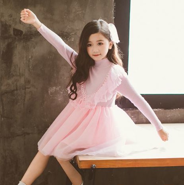 子供服 ワンピース キッズ 女の子 ジュニア 春 秋 1415 Supermama