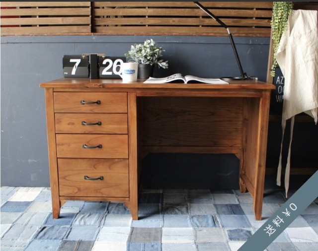 Mindy Wood Desk / 北欧アンティークスタイル 木製 デスク