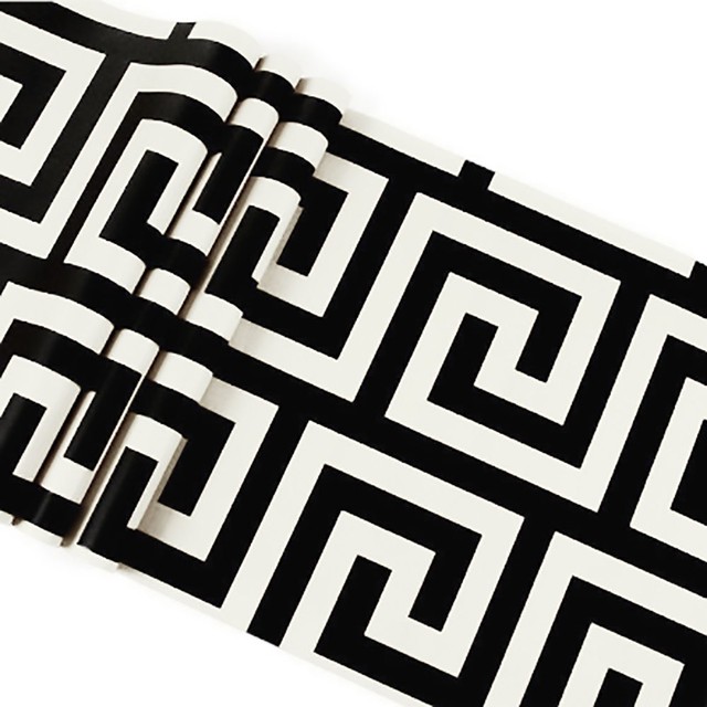 壁紙 モノクロ ホワイトブラック モノトーン 53cm 950cm Diy のりなし かわいい おしゃれ クロス 補修 ラグジュアリー 北欧 賃貸壁紙 背景 プレゼント 贈物 厚手 シンプル ベッドルーム リビング お洒落 防音 リメイク Aio Online Store