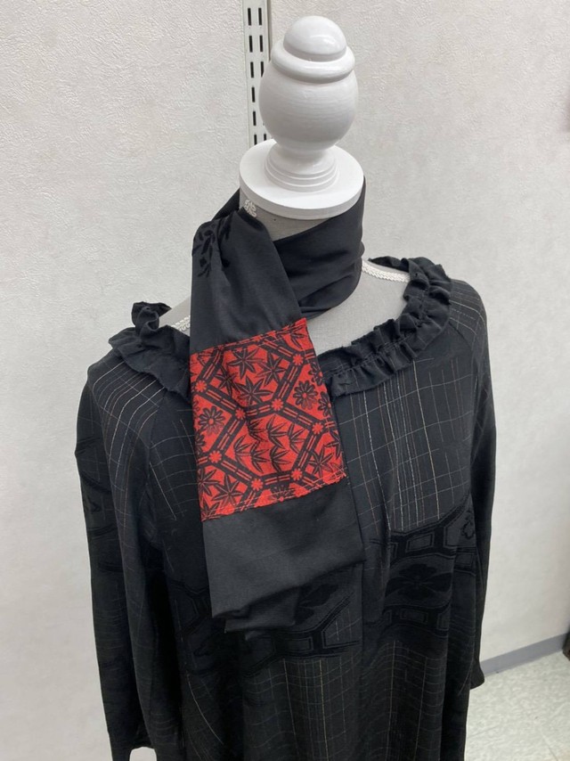 着物リメイク ワンピース ストール付き あくらす