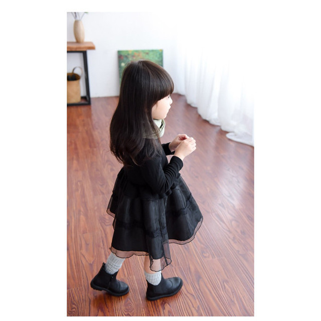 韓国子供服 ワンピース フォーマル キッズドレス チュールワンピース 長袖 リボン Kids Dress 上下セット チュールスカート 子供ドレス Cocoarum