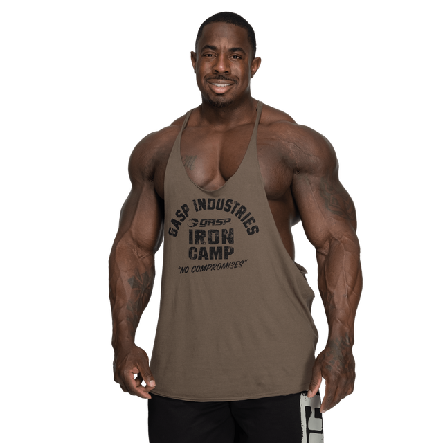 Gasp タンクトップ Tシャツ ノースリーブ ボディービル フィットネス トレーニング ウェア 新作 新作 人気 残りわずか ガスプ Gasp Stringer Washed Green Black Hi808shop