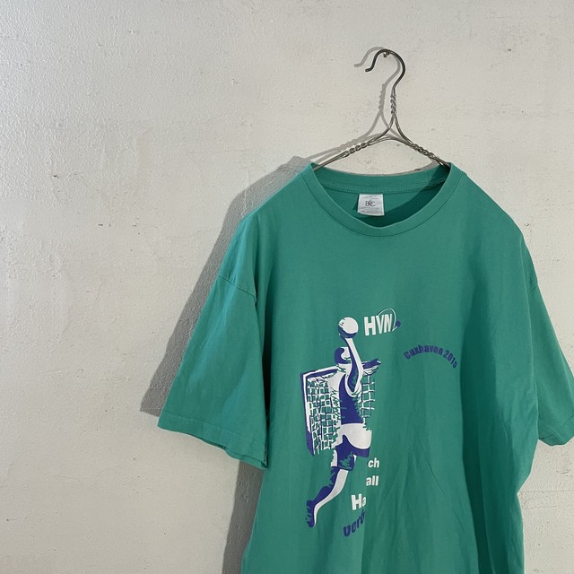 ハンドボール Tシャツ エメラルドグリーン ヴィンテージ 古着 Tokyodresslab