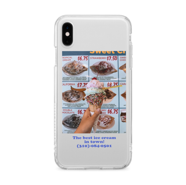 Icecream Graphic Clear TPU iPhone Case