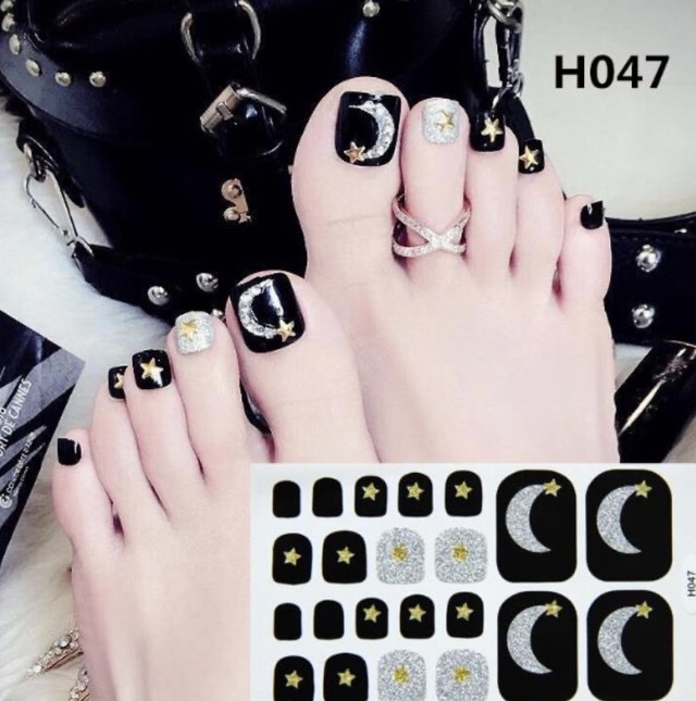 ネイルシール フット用 ブラック ネイル エスドレッシング セレクトショップ