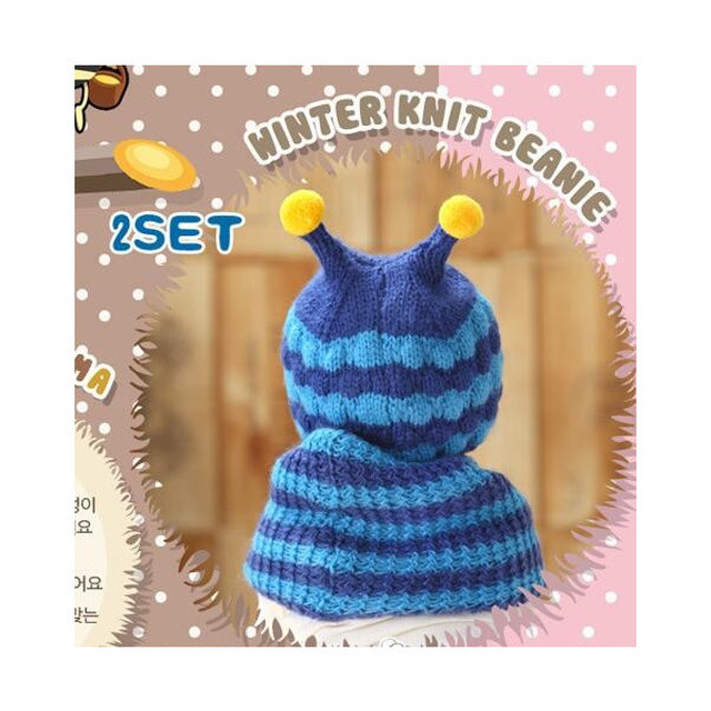 ニット帽子 キッズ 子供帽子 ベビー帽子 女の子 男の子 赤ちゃん 帽子 ベビー 帽子 冬 ニット帽子 キッズ帽子 クリスマス 2点セット帽子 マフラー Cocoarum