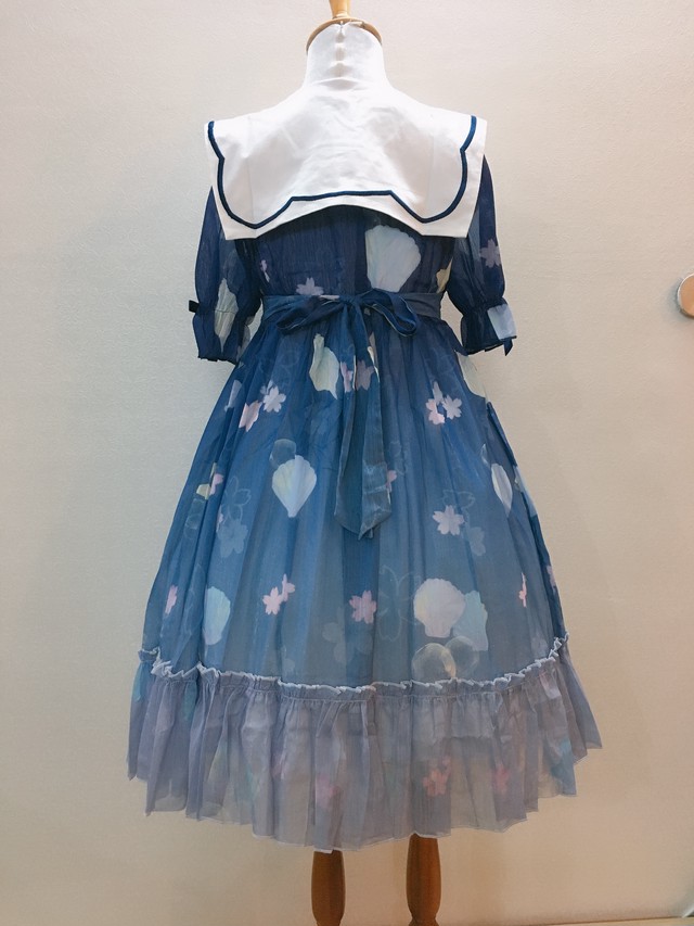 ロリータ服 Lolita Dress 桜の花の夏のオリジナルセーラー襟のロリータドレス Cherry Blossom Summer Original Sailor Collar Lolita Dress Kawaii Select Shop カワイイセレクトショップ