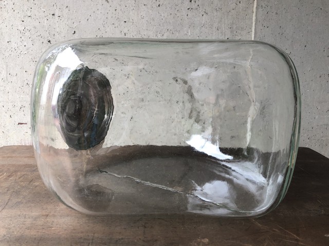 昭和レトロ 古い硝子 ガラス瓶 大きい 猫瓶 気泡ガラス アルミ蓋 お菓子瓶 駄菓子屋 古道具 アンティーク 当時物 Choice