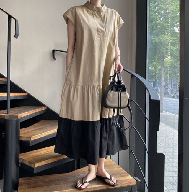 ロングワンピース ワンピ 韓国 コーデ きれいめ 40代 30代 カジュアル バイカラー お洒落 春夏 代 韓国風 ゆったり 体型カバー 個性 大人 お洒落 きれいめ ハイネック マキシ丈 Dress No Sato ロングワンピース ワンピ 韓国 コーデ きれいめ 40代 30代 カジュアル バイカラー お洒落 春夏 代 韓国風 ゆったり 体型カバー 個性 大人 お洒落 きれいめ ハイネック マキシ丈 Dress No Sato