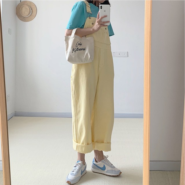 〈カフェシリーズ〉バナナミルクのオーバーオール