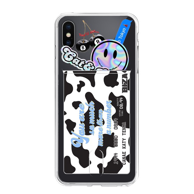 【Cat & Parfum】Card Holder iPhone Case with Sticker