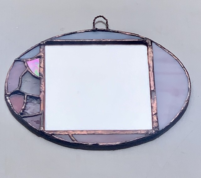 ステンドグラス ミラー ピンク La Luce Chiara