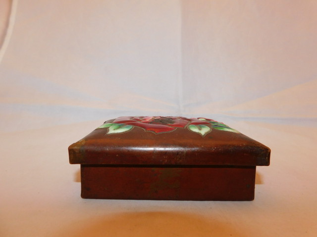安藤七宝薔薇宝石入れ Ando Cloisonne Enamel Jewelry Case Rose 春夏秋冬 しき アンティークス