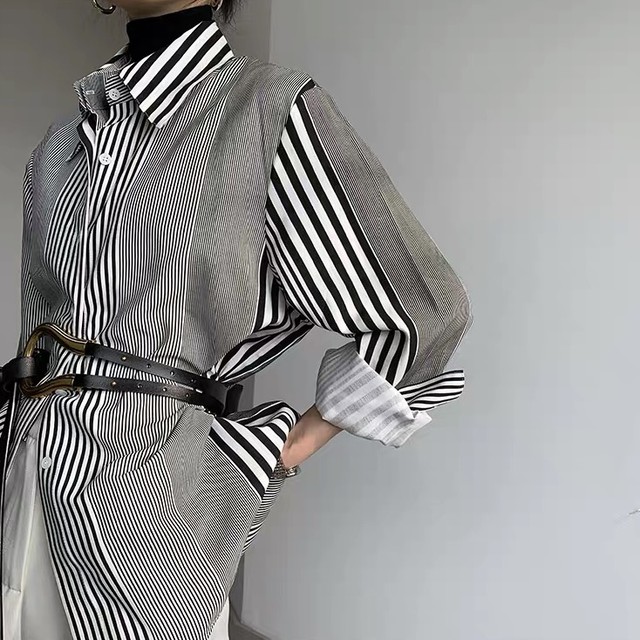 stripe design shirt