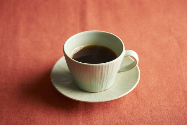 しのぎカップ&ソーサー(グリーン)