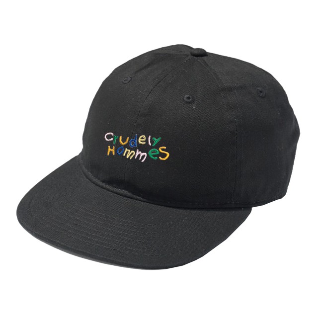 【Crudely Hommes】Rainbow Logo Embroidery Flat Hat