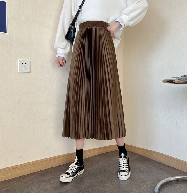 秋のつやつやベロアスカート【autumn luster beroa skirt】