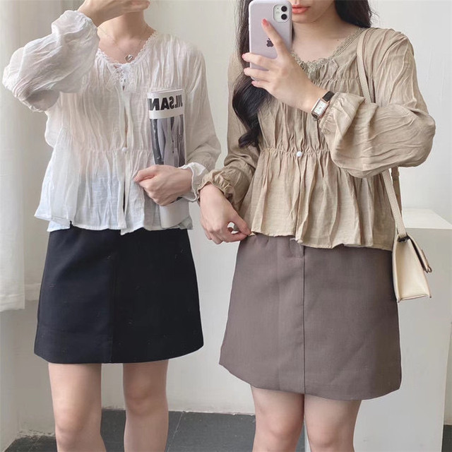 〈カフェシリーズ〉ラテガールのシミラールックブラウス