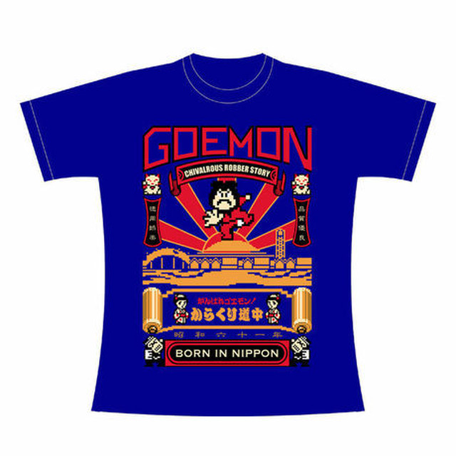 がんばれゴエモン!からくり道中 「GOEMON」 Tシャツ(全2色) / GAMES GLORIOUS