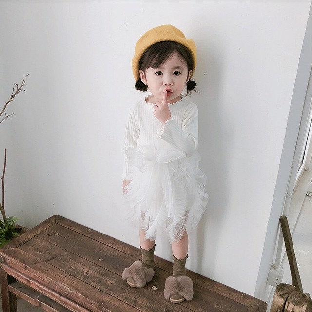 送料無料 ワンピース 女の子 ベビー 長袖 春秋冬 子供 キッズ チュールドレス 長袖ワンピース リボン 蝶結び 子供ワンピース キッズドレス チュール ワンピース Primarc