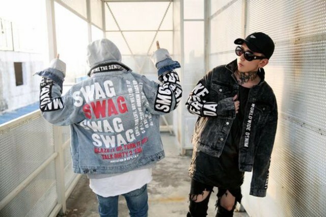 Swag ジャスティン ビーバー Gジャン 韓国ファッション オルチャン クラブ系 ストリート Hiphop オーバーサイズ Aio Online Store