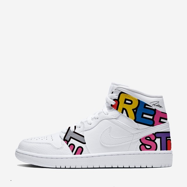 AJ1 MID "SCRAMBLE" WH NORMAL SWOOSH