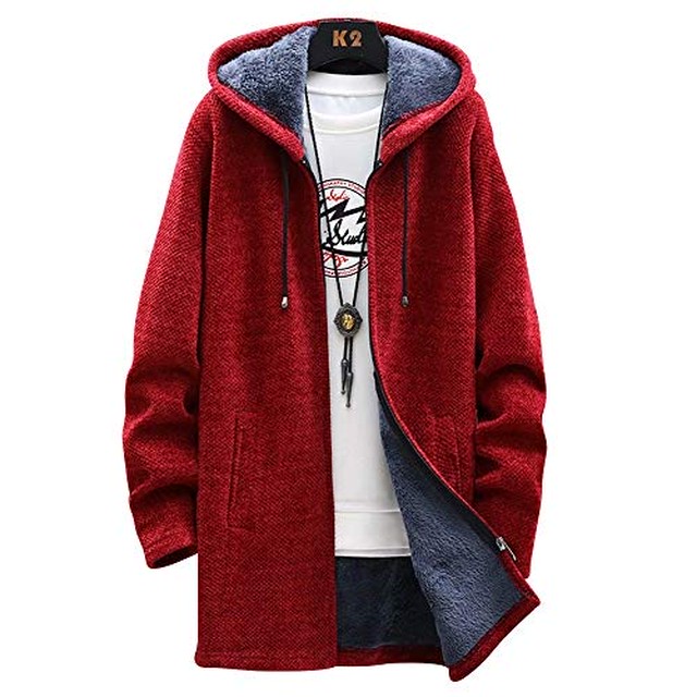 Jpcs Ween Charm ロングコート メンズ ジャケット もこもこ 裏起毛 アウター フード付き 秋冬 ジップアップ パーカー カジュアル 防風 防寒 Az Japan Classic Store