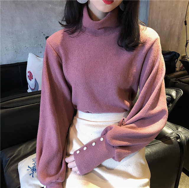 ランタンスリーブスリムセーター【lantern sleeve slim sweater】