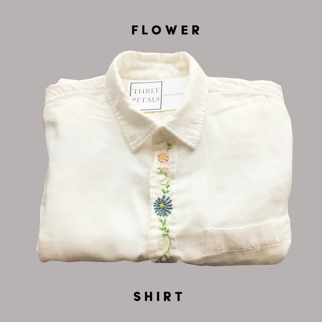 前立てflower Yシャツ Men S M Three Petals