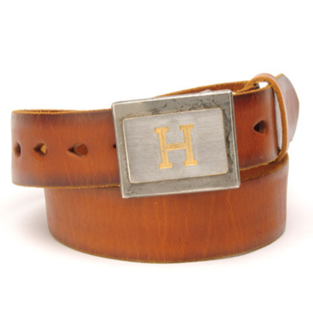 Hrm メタルバックルベルト Brown Hug