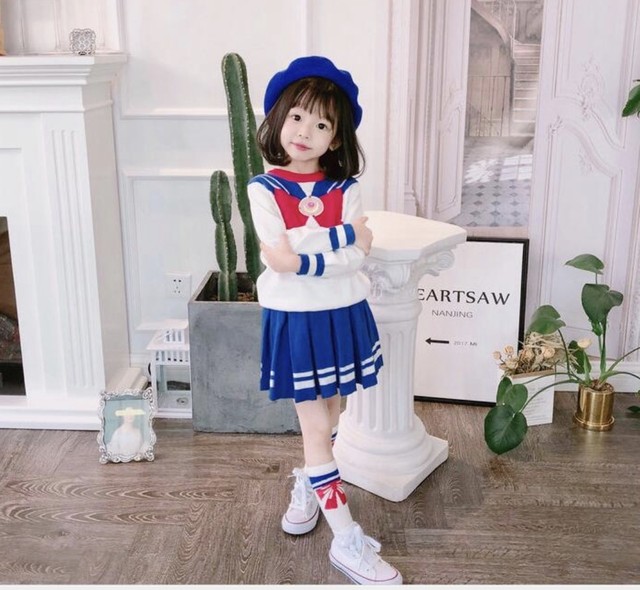 発表会 セーラームーン ニット 秋冬新作 子供服 韓国服 ココロオドル