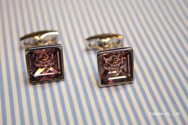 カフス カフリンクス Simon Carter サイモン カーターのスワロフスキー バブル ピンク セレクトショップ 金沢 金港堂