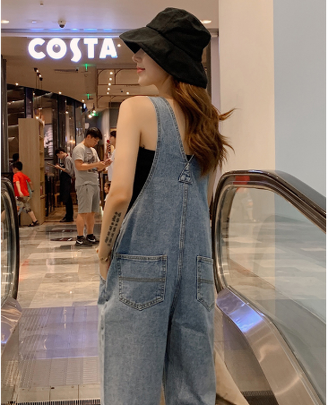 オールインワン デニム 楽ちん 大人 可愛い ゆったり つなぎ おしゃれ カジュアル Nikkihouse