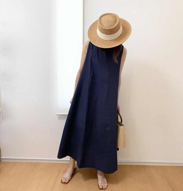 ワンピース ノースリーブワンピ Aライン マキシワンピ ノースリーブ マキシ丈ワンピース タンクワンピ レディース 無地 シンプル マキシ丈 コットン 綿 楽ちん ワンピ 春夏 体型カバー リゾート ビーチ レイヤード 重ね着 Sumoa