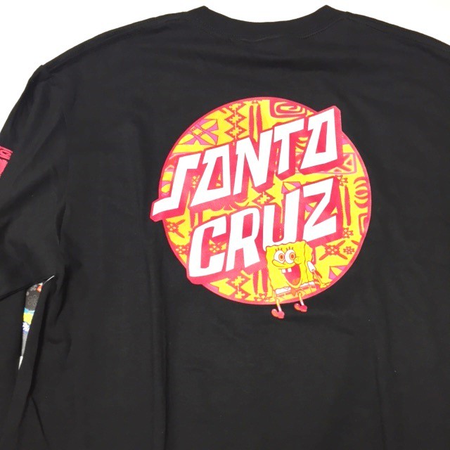 Santa Cruz X Spongebob Squarepants Lounge L S T Shirt Black