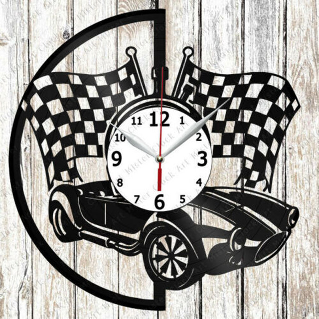 送料無料 30cm レコード盤 壁掛け時計 Acコブラ Shelby Cobra アメ車 輸入車 人気 おしゃれ エコ インテリア ディスプレイ アート 輸入雑貨 Hachinohe Base 1518
