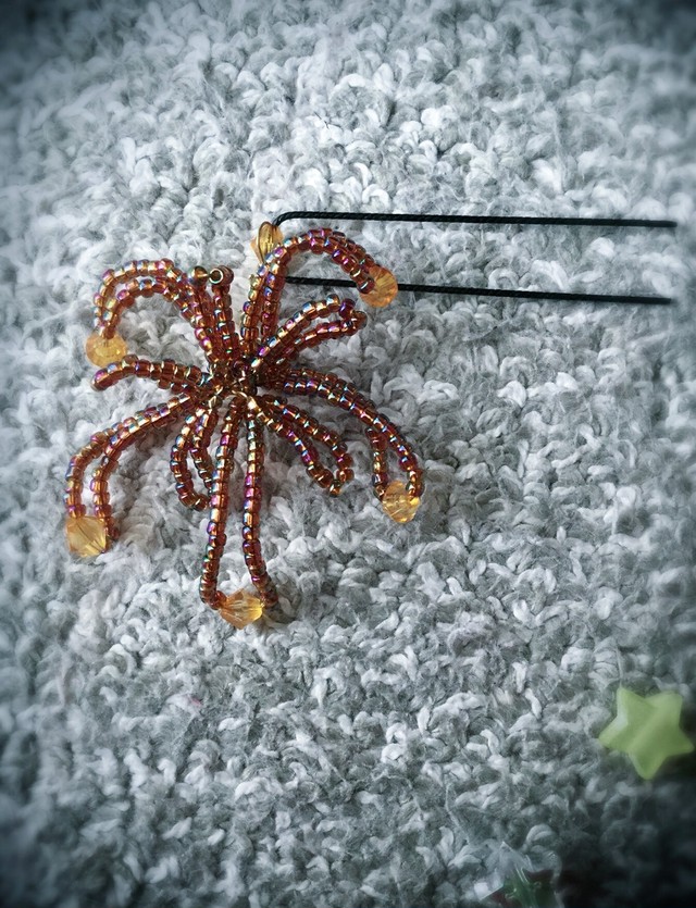 髪飾り 花火 銅 そよや