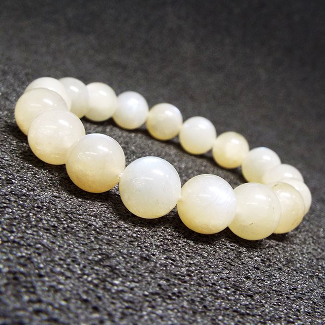 【数量限定】高品質 カナダ産 天然石ムーンストーン・ブレスレット(12mm)