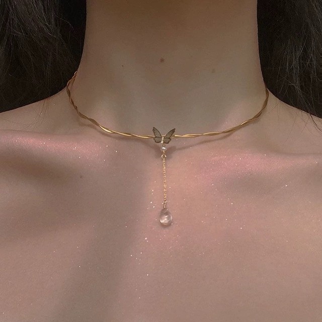 butterfly chorker necklace