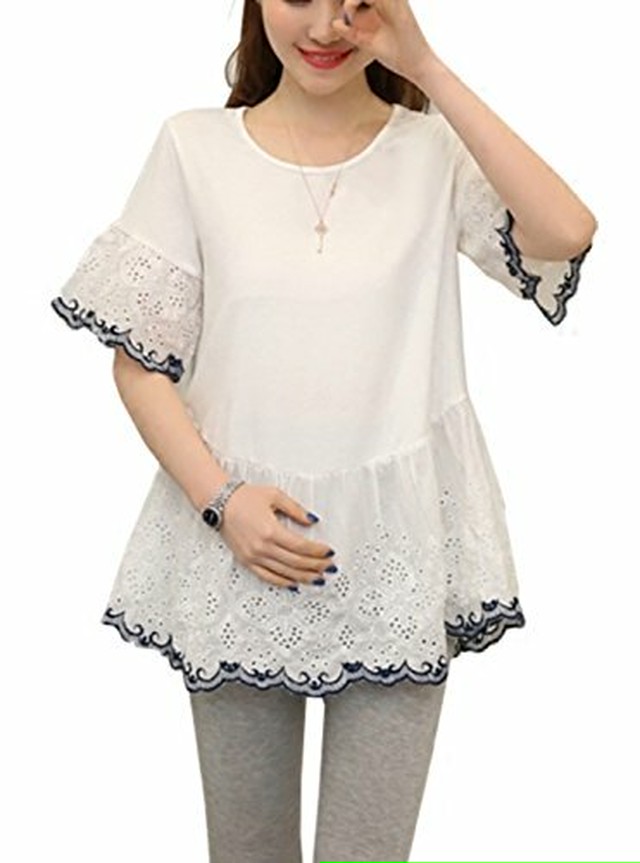 Heaven Days ヘブンデイズ 刺繍 チュニック レギンスパンツ チュニック丈 ワンピース 半袖 マタニティ レディース Heaven Days