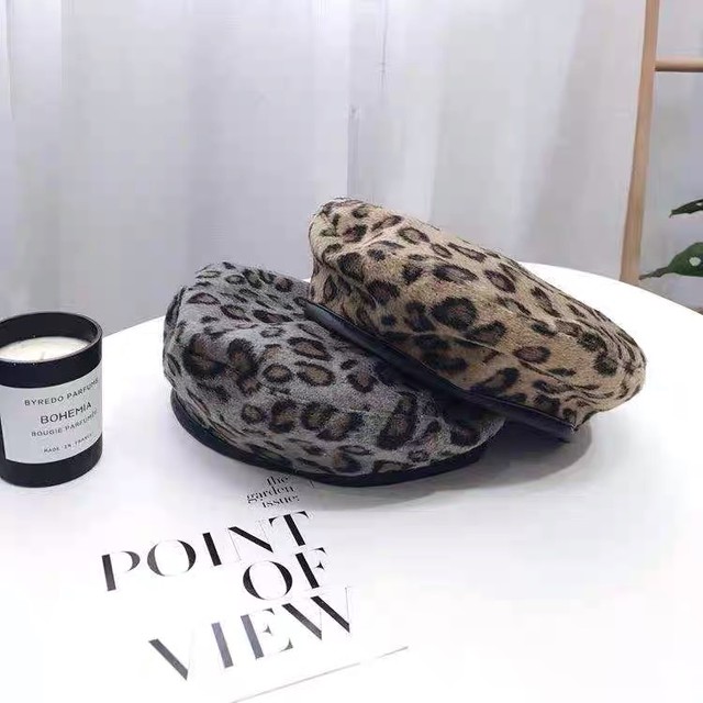 【ラスト1点】leopard pattern beret