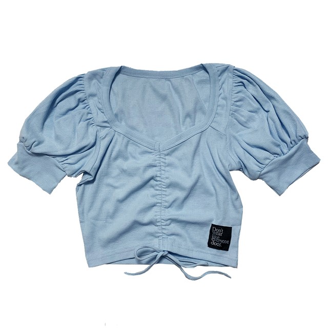 Shirring V-Neck Tops