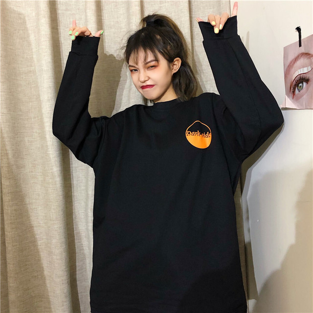 レディース トップス トレーナー ロングtシャツ 長袖 オーバーサイズ シンプル こなれ感 春夏 お出かけ 女子会 ホワイト ブラック Officewalaa オフィスワラア レディースファッション スタイル