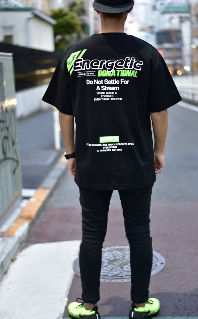 Energetic ネオンプリントtシャツ Teddy Co おしゃれな流行りのメンズストリートファッション