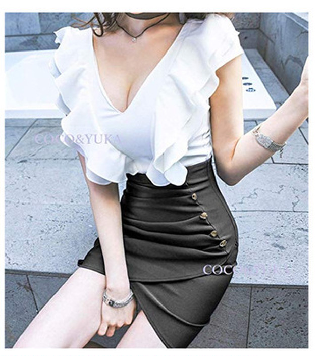 特選 フリル レース かわいい キャバ 嬢 ドレス ミニ ワンピース タイト スカート 半袖 カシュクール セクシー ワンピ レディース 送料無料 Rw レディース 韓国ファッション 直輸入通販 セクシーワンピース クールカジュアル 全品送料無料 Ukky Franky