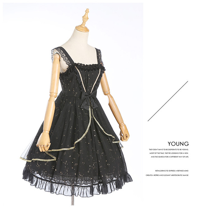 Lolita Jsk Dress ロリータドレス ノースリーブワンピース オリジナル クラロリ ロリィタ お茶会 撮影 Cosplay イベント 春 夏 秋 冬 ロリ S M L Xl ホワイト ブラック Mintcat