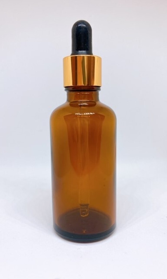 スポイト ボトルグラス 50ml 茶色 ブラウン ゴールド 遮光 ガラス製 黒色 ブラック スポイト 化粧水 エッセンシャルオイル 美容液 アロマ 詰替え用 詰替 レソンシエル ジャポン レソポン