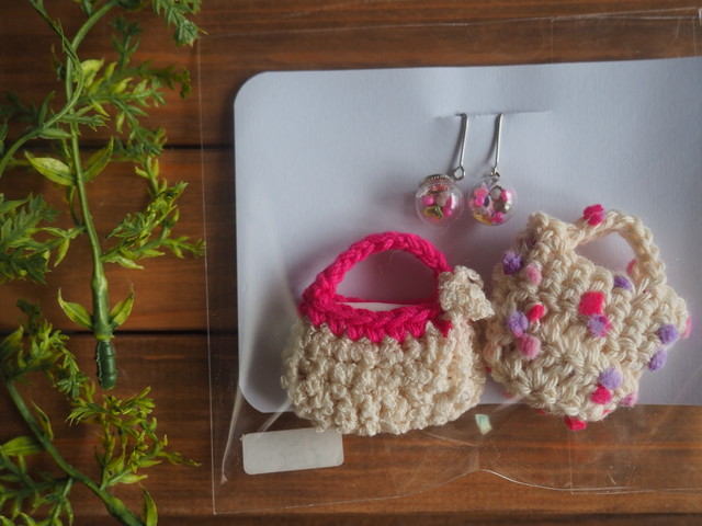 Hananoのドール用小物セット 鞄2個 ピアス Otthon