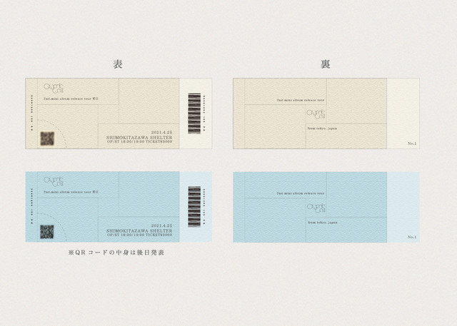 2nd Mini Album リリースツアー初日オリジナル手売りチケット Organic Call Store