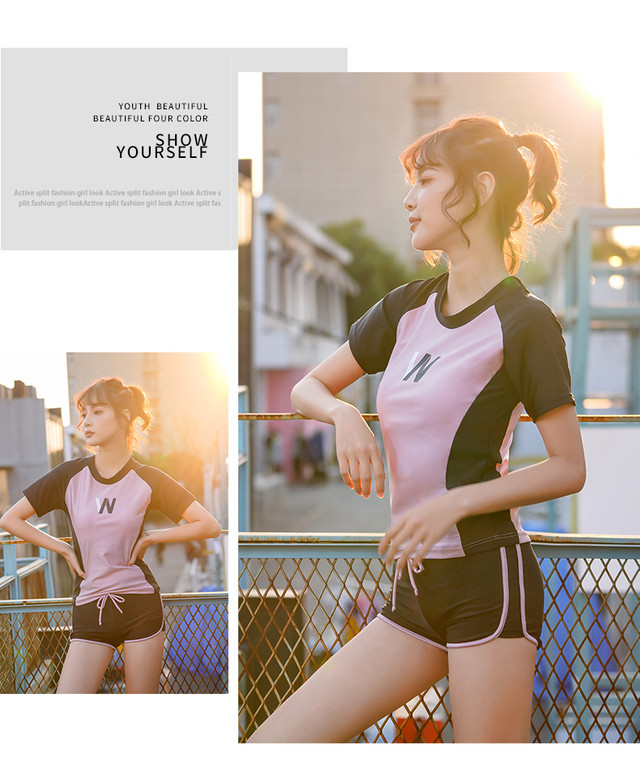 人気商品 Sale 70 Off シンプルな大人スポーティースタイル セパレート ｔシャツ 半袖 ボクサーパンツ 体型カバー スポーティー バイカラー 水着 通販 ナイトプール La Pausa Tokyo